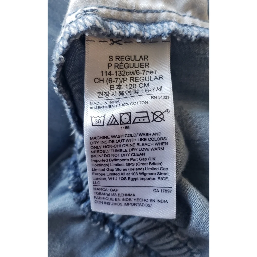 28. 2/$20 Gap Girls denim jumpsuit